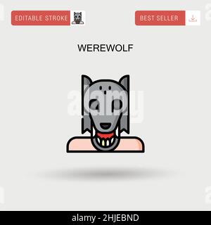Werwolf einfaches Vektor-Symbol. Stock Vektor