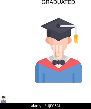 Einfaches Vektorsymbol mit Graduierung. Illustration Symbol Design-Vorlage für Web mobile UI-Element. Stock Vektor