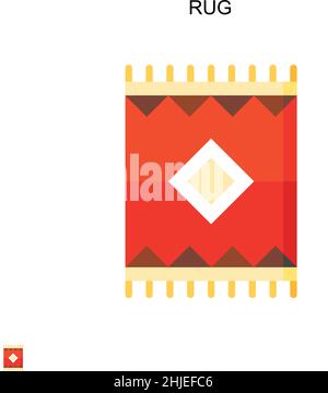 Einfaches Vektor-Symbol für Teppich. Illustration Symbol Design-Vorlage für Web mobile UI-Element. Stock Vektor