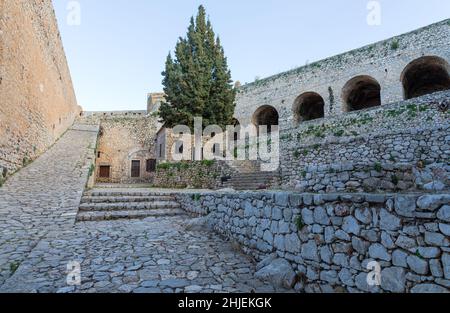 Palamidi Festung in Nafplio, Griechenland. Stockfoto