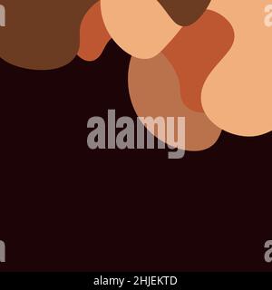 Kaffeefarben. Vector 3D fantastisches Layout. Grafikelemente. Vektor. Dynamische farbige Formen und Linien. Banner mit fließenden Formen. Vorlage Stock Vektor