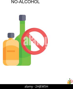 Einfaches Vektorsymbol ohne Alkohol. Illustration Symbol Design-Vorlage für Web mobile UI-Element. Stock Vektor