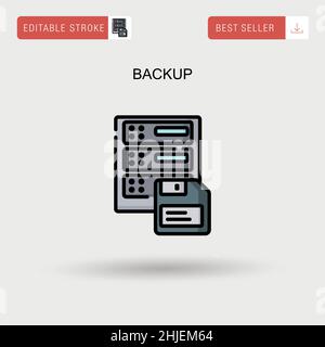 Einfaches Vektorsymbol sichern. Stock Vektor