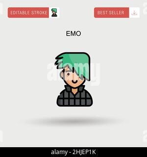 EMO Simple Vector-Symbol. Stock Vektor