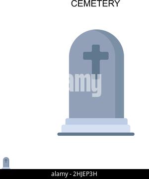Einfaches Vektor-Symbol des Friedhofs. Illustration Symbol Design-Vorlage für Web mobile UI-Element. Stock Vektor