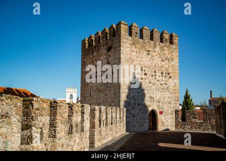 Das Castelo im Dorf Alter do Chao in Alentejo in Portugal. Portugal, Alter do Chao, Oktober 2021 Stockfoto