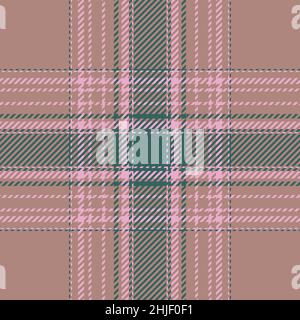 Karomuster in rosa. Nahtlose Materialstruktur. In schartanem Textildruck. Stock Vektor