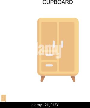 Einfaches Vektorsymbol „Schrank“. Illustration Symbol Design-Vorlage für Web mobile UI-Element. Stock Vektor