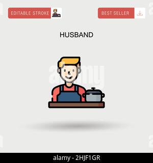 Einfaches Vektor-Symbol für Ehemann. Stock Vektor