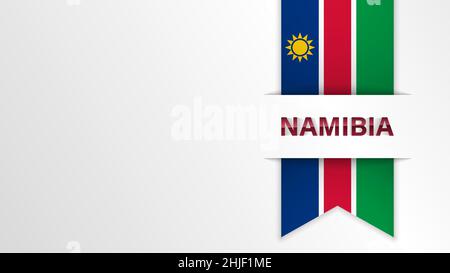 EPS10 Vektor Patriotischer Hintergrund mit Namibia Flaggenfarben. Ein Element der Wirkung für die Verwendung, die Sie daraus machen möchten. Stock Vektor