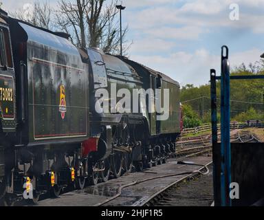 Fliegender Schotte bei der Bluebell Railway Stockfoto