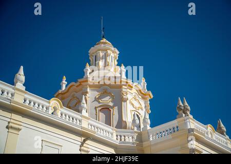 Die Igreja und Santuario de nossa shora d aires in der Nähe des Dorfes Viana do Alentejo in Alentejo in Portugal. Portugal, Viana do Alentejo, Octobo Stockfoto