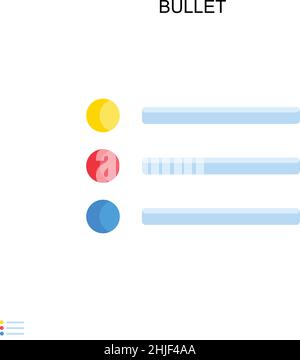 Einfaches Vektorsymbol für Aufzählungszeichen. Illustration Symbol Design-Vorlage für Web mobile UI-Element. Stock Vektor