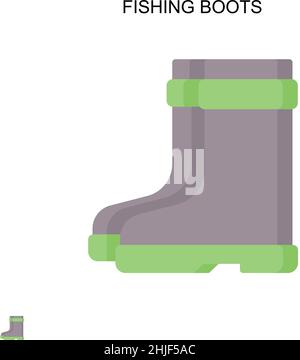 Angelstiefel einfaches Vektor-Symbol. Illustration Symbol Design-Vorlage für Web mobile UI-Element. Stock Vektor