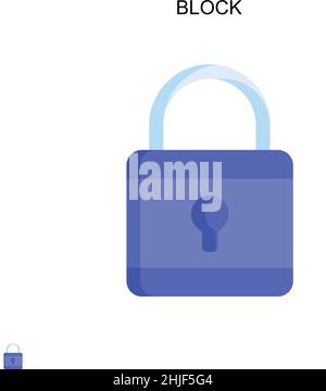 Einfaches Vektorsymbol blockieren. Illustration Symbol Design-Vorlage für Web mobile UI-Element. Stock Vektor