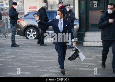 Rom, Roma, Italien, 29. Januar 2022, Luigi Di Maio bei der siebten Wahl zum Präsidenten der Republik - Nachrichten Stockfoto