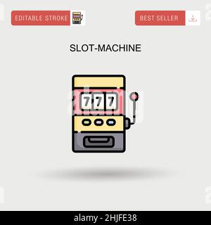 Slot-Maschine einfaches Vektor-Symbol. Stock Vektor