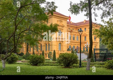 Präsidentenpalast aus französischer Zeit in Hanoi, Vietnam, Südostasien Stockfoto