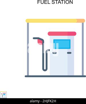 Einfaches Vektorsymbol für die Tankstelle. Illustration Symbol Design-Vorlage für Web mobile UI-Element. Stock Vektor