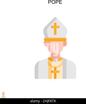 Einfaches Vektorsymbol für Papst. Illustration Symbol Design-Vorlage für Web mobile UI-Element. Stock Vektor