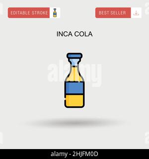 Inca Cola einfaches Vektor-Symbol. Stock Vektor