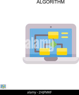 Algorithmus einfaches Vektorsymbol. Illustration Symbol Design-Vorlage für Web mobile UI-Element. Stock Vektor