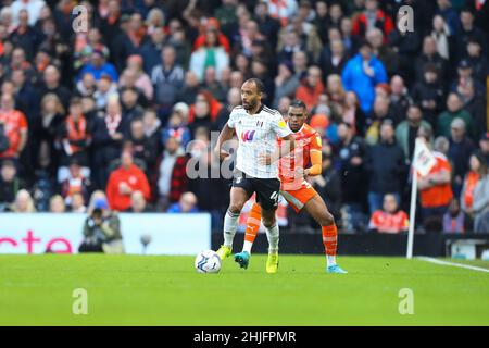 Craven Cottage, Fulham, London, Großbritannien. 29th Januar 2022. EFL Championship Football, Fulham versus Blackpool; Denis Odoi of Fulham Credit: Action Plus Sports/Alamy Live News Stockfoto