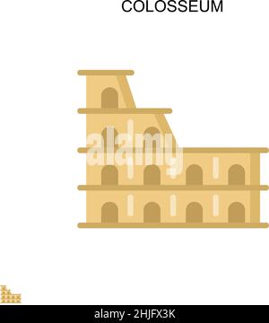 Einfaches Vektorsymbol Colosseum. Illustration Symbol Design-Vorlage für Web mobile UI-Element. Stock Vektor