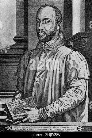 Porträt von Antoine Perrenot de Granvelle (1517 - 1586) Staatsmann, Kardinal, einflussreiche europäische Politiker und großer Kunstsammler Stockfoto