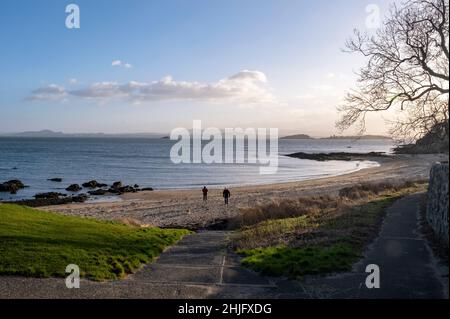 Black Sands Beach, Aberdour, Fife, Schottland. Stockfoto