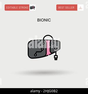 Bionic einfaches Vektorsymbol. Stock Vektor