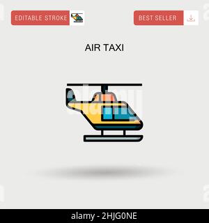 Einfaches Vektorsymbol für das Air Taxi. Stock Vektor