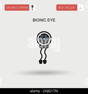 Bionic Eye einfaches Vektorsymbol. Stock Vektor