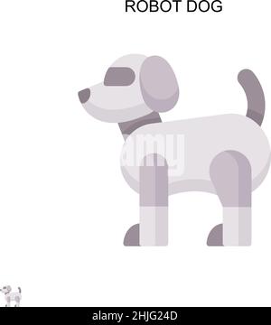 Roboter Hund einfaches Vektor-Symbol. Illustration Symbol Design-Vorlage für Web mobile UI-Element. Stock Vektor