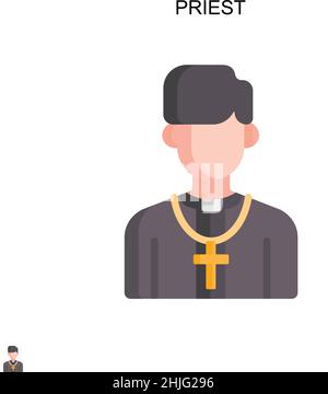 Einfaches Vektorsymbol „Priester“. Illustration Symbol Design-Vorlage für Web mobile UI-Element. Stock Vektor
