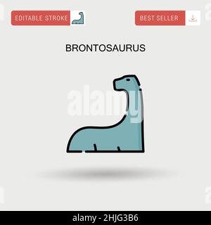 Brontosaurus einfaches Vektorsymbol. Stock Vektor