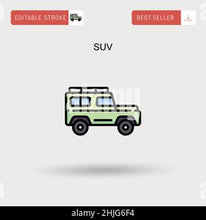 SUV Simple Vector-Symbol. Stock Vektor