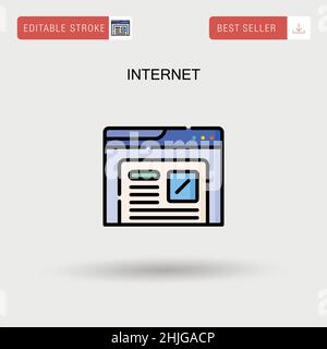 Einfaches Vektorsymbol für das Internet. Stock Vektor