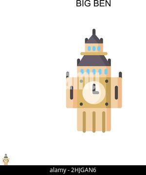 Big ben einfaches Vektor-Symbol. Illustration Symbol Design-Vorlage für Web mobile UI-Element. Stock Vektor