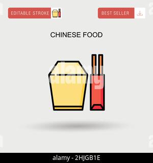 Einfaches Vektor-Symbol für chinesisches Essen. Stock Vektor