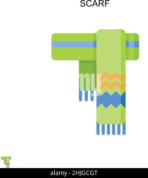 Einfaches Vektor-Symbol für Schal. Illustration Symbol Design-Vorlage für Web mobile UI-Element. Stock Vektor