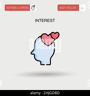 Einfaches Vektorsymbol Interesse. Stock Vektor