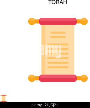 Einfaches Torah-Vektorsymbol. Illustration Symbol Design-Vorlage für Web mobile UI-Element. Stock Vektor