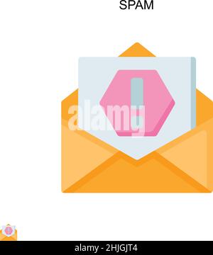 Einfaches Vektor-Symbol für Spam. Illustration Symbol Design-Vorlage für Web mobile UI-Element. Stock Vektor