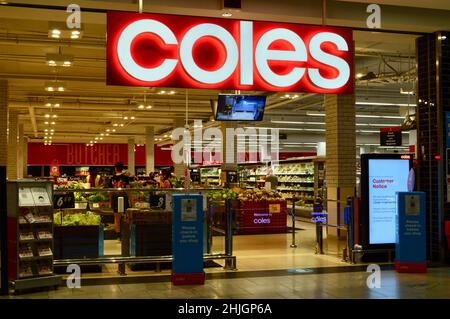 Ein Coles Supermarkt in Sydney, Australien Stockfoto