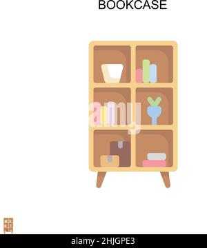 Einfaches Vektorsymbol für Bücherregale. Illustration Symbol Design-Vorlage für Web mobile UI-Element. Stock Vektor
