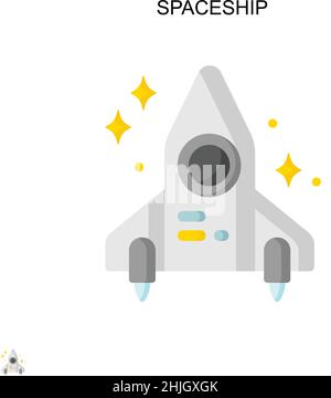 Einfaches Vektorsymbol für das Raumschiff. Illustration Symbol Design-Vorlage für Web mobile UI-Element. Stock Vektor