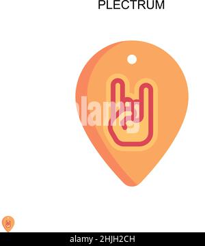 Plektrum einfaches Vektorsymbol. Illustration Symbol Design-Vorlage für Web mobile UI-Element. Stock Vektor