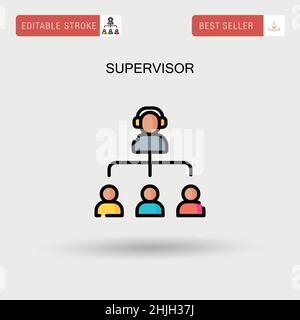 Einfaches Vektorsymbol für Supervisor. Stock Vektor