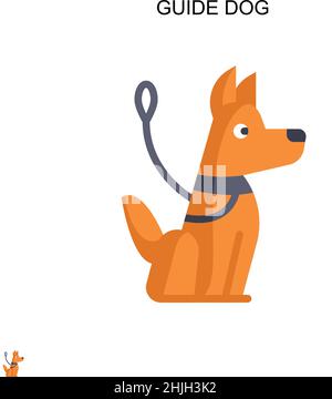 Guide Dog einfaches Vektor-Symbol. Illustration Symbol Design-Vorlage für Web mobile UI-Element. Stock Vektor